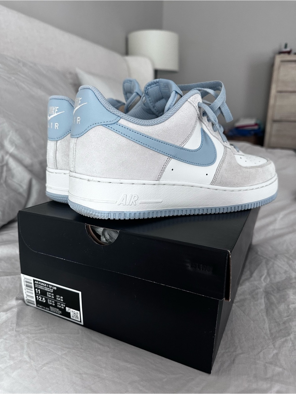 Nike Air Force 1 Low Sneakers - Light Blue/White